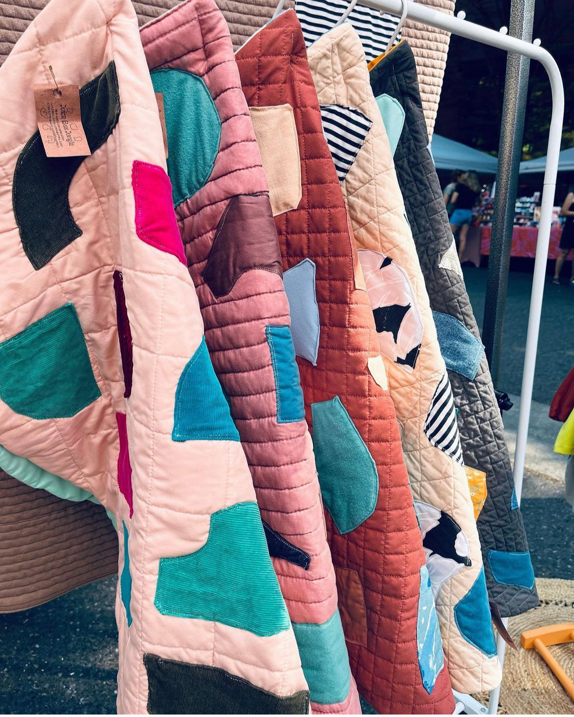 Round tummy time mats made from recycled fabrics